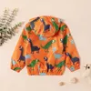 Spring and Autumn Cute Dinosaur Print Hooded Jacket For Boys Kids Boy Jackets & Coats for Clothes 210528