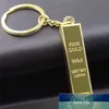 Kreativer Metall-Imitat-Goldbarren-Barrenbarren-Schlüsselanhänger, Auto-Schlüsselanhänger, dreidimensionales kleines Zubehör