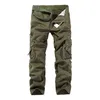 2021 Hot Tactical Mens Carga Calças Algodão Casual Homens militares Calças Sólidas Pantalon Homme G0104