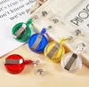 Desk Accessories 14 Colors ID Holder Name Tag Card Key Badge Reels Round Solid Plastic Clip-On Retractable Pull Reel Wholesale Office Supplies SN4148