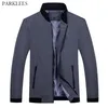 Hommes d'affaires veste manteaux brillant veste à glissière pour hommes printemps automne décontracté hommes vêtements d'extérieur solide classique slim fit hommes manteaux 210524