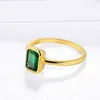 ATTagems 18k Gold Emerald Pierścionki dla kobiet Vintage Real Silver 925 Ring Mens Biżuteria Brand Rocznica Party Prezent Hurtownie 211217