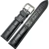 Bandoues de monatordes à vache 19 20 21 22 24 mm Accessoires de bracelet en cuir authentique Accessoires de boucle en acier en acier inoxydable