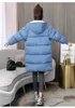 Противосешенная зимняя одежда длинная куртка с капюшоном с капюшоном Свободное толстое пальто втулки хлопчатобумажная прямая трубка типа 210514