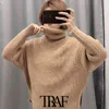 Traf Women Fashion Sweater Tricote Tricoted Warm Filor