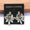 Stud Brand Full Crystal Earrings Charm Uttalande unik friskhet brincos kvinnor br￶llopsmodeller