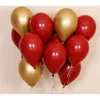 Ruby Red Lateksowe Balony Love Heart Nadmuchiwane Powietrze Helu Balon Walentynki Małżeństwo Wedding Party Decor Y0622