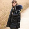 Meisje winterjas kinderen dikker naar beneden jas warm parka 80% witte eendendown mode kinderen sneeuwkleding TZ684 H0910