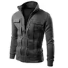 Fashion Men Jackets Coat Autumn Winter Zipper Casual Fleece Coat Bomber Jacket Stand Collar Male Outwear xxl 5xl