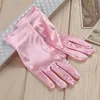 Cinq doigts gants courts satin femmes poignet longueur noir opéra accessoires d'été pour gothique lolita robes de fiesta6073774