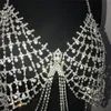 Yaz Seksi Sparkly Yıldız Halter Cami Üst Kadın Boho Beachwear Backless Bikini Kapak Kırpma Mayo Kadınlar