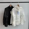 Casacos de trincheira femininos designer marca caro casais casaco bordado tamanho grande 0-2