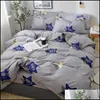 Set di biancheria da letto Forniture Tessili per la casa Giardino Vitalità Trapunta in quattro pezzi in cotone per la casa per bambini e pelle, lenzuolo, federa, ex