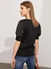 Minimalism Sommar Mode Andas Kvinnors T-shirt Vintage Cold Solid Lantern Sleeve Toppar 12140351 210527