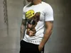 Plein Bear футболка PP Mens Designer Tshirts Front Clothing Мужская страза График с графическим футболкой с печено