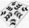 Thick Natural 3D False Eyelashes 10 Pairs Set Curly Crisscross Handmade Reusable Fake Lashes Makeup For Eyes Soft Light Multi-layer Design 8 Models Available