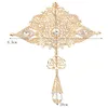 Pins, broscher Stor storlek Marockansk stil Smycken Brosch Classic Hollow Crystal med Rhinestone Arabic Wedding