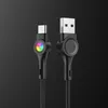 VIPFAN Fast Charging Cables 7-Color Light Nylon Braid Type-C USB Micro Mobile Phone Cable for Huawei Samsung Xiaomi CB-X8
