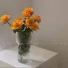 Vertical pattern torch Transparent Glass Vases ornament soft flowers arrangement drunken wood flower vase