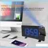 Relógios de mesa de mesa projeção despertador digital data função snooze backlight rotatable wake up projetor multif5431639