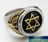 Mäns Vintage Punk Mystisk Star av David Metal Flying Eagle Amulet Ring Rock Party Smycken Fabrikspris Expert Design Kvalitet Senaste Style Original Status