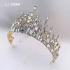 Luxury Rhinestone Bridal Tiaras Crown Barock Full AB Crystal Diadem För Brud Headbands Bröllop Hår Smycken Klädtillbehör