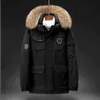 Parkas de invierno para hombre, Color sólido, plumón de pato blanco, chaqueta gruesa cálida con cuello levantado para hombre, sombrero desmontable para hombre, abrigo Parka informal 211214