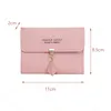 Fashion Tassel Simple Student Female Coin Purse Clutch Women Three-fold Short Thin Korean Wallet Girls Women PU Leather Wallets