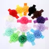 아기 헤어 액세서리 18pcs / lot 쉬폰 꽃 신생아 머리 띠 신축성 레이스 활 여자를위한 아기 머리 bows hairbands girls1 750 v2