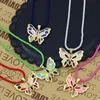 Pendant Necklaces Gothic Butterfly Necklace For Woman Statement Gift Collares Mujer Jewlery Gold Filled Insect Chain