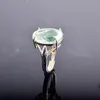 Cluster Rings CSJ Big Stone 13ct Green Amethyst Ring Oval Cut 13*18 Sterling 925 Silver Natural Gemstone Fine Jewelry For Women Girl Gift Bo
