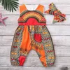 Jumpsuits Toddler Kids Jumpsuit Baby Girl Outfits Summer Clothes African Print Sleeveless Romper Suit For Girls Children Clothing