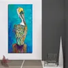 Moderne Kunst, Vögel, Gemälde, gedruckt auf Leinwand, Kunst-Poster, Wandbilder für Wohnzimmer, abstrakte Tierkunst, Wanddekoration