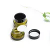 15g 30g 50g Marrón Verde Frasco de vidrio vacío Botella con tapas negras Envases cosméticos Cuidado de la piel Crema para ojos Frascos Olla Botellas recargables SN5451