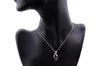 Fina smycken 925 sterling silver naturlig lila sten hänge halsband mode stellux kristall droppe kvinnor d-017