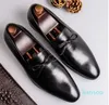 Luxury Men dress shoes Brand factory strict selected Leather and work waxed vintaged leather pigskin insole Eu 38-46