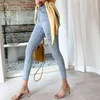 Herbst Vintage hellblaue Bleistifthose zerrissene Jeans für Frauen Hosen Hosen Ropa de Mujer 10503 210508