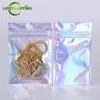 Resealable Translucent Laser Zip Lock Bags Holographic Ornaments Eyelash Socks Sexy Lingerie Cosmetics Nail Sequins Pack Pouches
