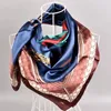 Lenços manuais manual laminado lenço de seda feminino tigre leopardo lenços quadrados de estampa de animal eacharpes fyleds femme wrap bandana hijab 90cm*90cm