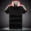 Polo homme marque grande taille coton polo homme coupe ajustée marque vêtements noir solide polo