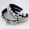 High End Bride Princess Queen Big Diamonds Frezowanie Hairband Kobiety Nakrycia Strona Barok Vintage Luksusowy Look X0722