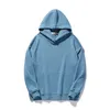 Eleemee plus storlek xl casual kvinnor hooded tröja lång ärm lös solid färg överdimensionerade ficka kvinnliga hoodies streetwear 210928