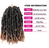 Butterfly Locs Crochet Braids Hair 12 pouces courts Distressed Faux Locs Crochet Hair 16Strands / pack Locs Pre-Twist Tressage 18 pouces de long