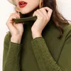 Women's Sweaters Wool Cashmere Turtleneck Knitted Jumper Solid Color Purple Sweater Autumn Winter Pullover Women 210428