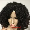 흑인 여성 시뮬레이션 인간의 머리카락을위한 건강 밥 킨키 곱슬 가발 짙은 갈색 afro 전체 wigsfactory 직접