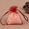 100pcs/lot Whole 9x12cm Colorful Drawstring Organza Jewelry Candy Packaging Bags Birthday Party Christmas Gift Pouches