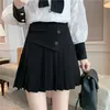 taille plus mini jupe plissée noire