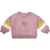 Girls cartoon printed patchwork sleeve sweatshirts kids cotton casual long Tops 210508