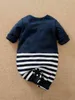 Yierying Baby Unisex Striped Cartoon Graphic Jumpsuit SHE