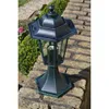 Lampe de jardin en aluminium vert foncé/noir